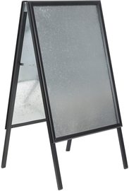Europel chevalet porte-affiches clipsable Economy, liste 32 mm, ft A1, noir