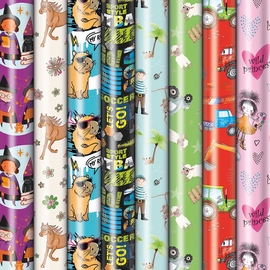 Papier cadeau, 70 cm x 2 m, Bambini, premium
