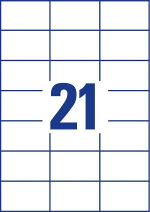 Avery Zweckform 3652, &eacute;tiquettes universelles, Ultragrip, blanc, 100 feuilles, 70 x 42,3 mm
