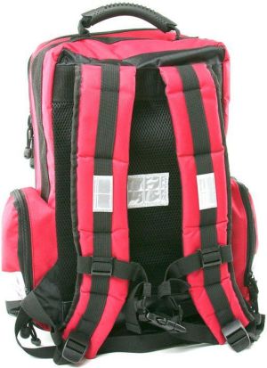 EHBO-rugtas, met modulaire indeling voor de professional, rood