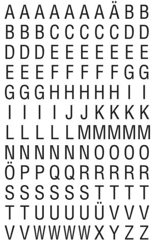 Avery Etiquettes chiffres et lettres A-Z, 120 pieces, noir sur blanc