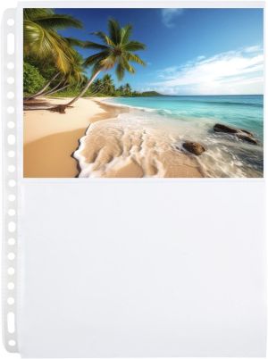 Multo geperforeerde showtas voor foto's ft A5, 2 vakken, pak van 10 stuks