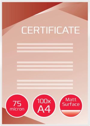 GBC Matt lamineerhoes ft A4, 150 micron (2 x 75 micron), mat/glanzend, pak van 100 stuks