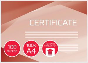 GBC HighSpeed lamineerhoes ft A4, 200 micron (2 x 100 micron), pak van 100 stuks