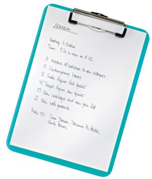 Leitz WOW klemplaat, ft A4, ijsblauw