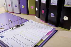 OXFORD MyColour tabbladen, formaat A4, uit gekleurde PP, 11-gaatsperforatie, 6 tabs