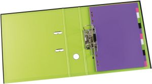 OXFORD MyColour tabbladen, formaat A4, uit gekleurde PP, 11-gaatsperforatie, 12 tabs