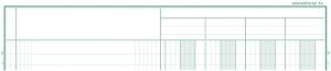 Exacompta registers, ft 32 x 25 cm, 4 kolommen op 1 bladzijde, 31 lijnen, 80 bladzijden