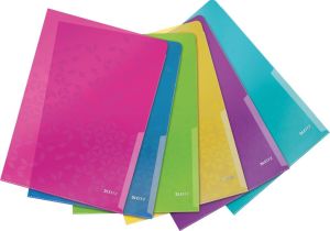 Leitz WOW pochette coin A4, en PP, couleur assorties