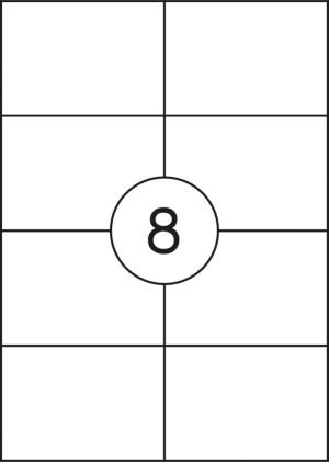 OFFICE products etiketten, wit, rechte hoeken, 100 vel, 105 x 74 mm, 8 etiketten per vel