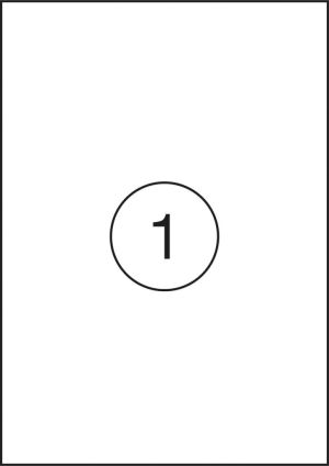 OFFICE products etiketten, wit, rechte hoeken, 100 vel, 210 x 297 mm, 1 etiket per vel