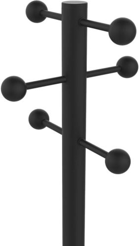 Unilux kapstok Access, hoogte 175 cm, 6 kledinghaken, met parapluhouder, zwart met hout