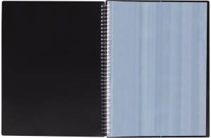 Elba Urban showalbum met spiraal, voor ft A4, 40 tassen, met elastieksluiting, zwart