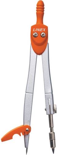 Linex schoolpasser 950, 3 -delig, in een ophangdoosje, in geassorteerde kleuren