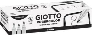 Giotto Robercolor whiteboardmarker fijn, ronde punt, zwart