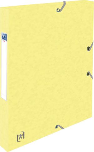 Oxford Top File+ elastobox, rug van 2,5 cm, geassorteerde pastelkleuren, pak van 4 stuks