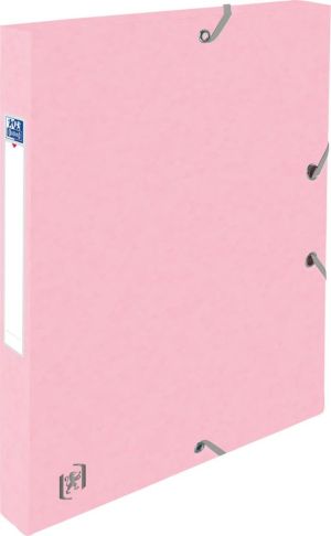 Oxford Top File+ elastobox, rug van 2,5 cm, geassorteerde pastelkleuren, pak van 4 stuks