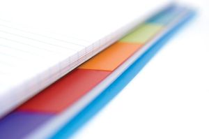 Atoma Trendy cahier, ft A5+, 120 pages, lign&eacute;, met 6 tabbladen, in couleurs assorties