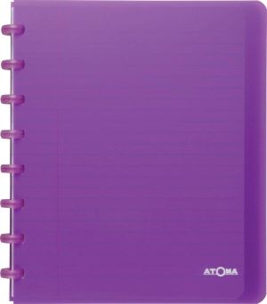 Atoma Trendy cahier, ft A5+, 120 pages, lign&eacute;, met 6 tabbladen, in couleurs assorties