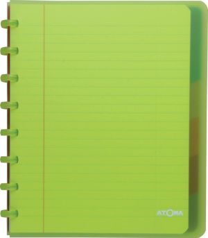 Atoma Trendy cahier, ft A5+, 120 pages, lign&eacute;, met 6 tabbladen, in couleurs assorties