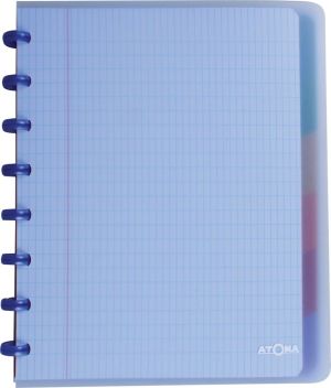 Atoma Trendy cahier, ft A5+, 120 pages, commercieel quadrill&eacute;, met 6 tabbladen, in couleurs assorties
