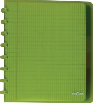 Atoma Trendy cahier, ft A5+, 120 pages, commercieel quadrill&eacute;, met 6 tabbladen, in couleurs assorties