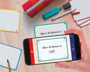 Oxford Flash 2.0 flashcard starterkit, gelijnd, A7, assorti, pak van 80 vel