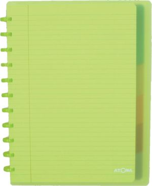 Atoma Trendy cahier, ft A4 +, 120 pages, lign&eacute;, 6 intercalaires et 5 pochettes, assorti