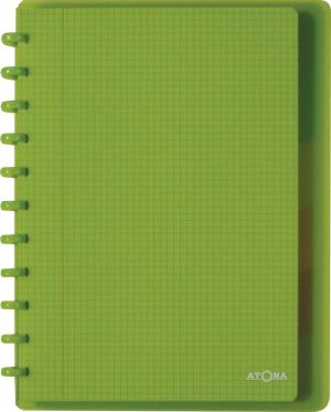 Atoma Trendy cahier, ft A4 +, 120 pages, quadrill&eacute; 5mm, 6 intercalaires et 5 pochettes, assorti
