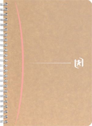Oxford Touareg cahier &agrave; reliure spirale, 180 pages ft A5, quadrill&eacute; 5 mm, couleurs assorties
