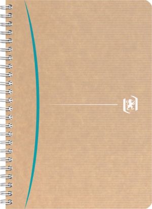 Oxford Touareg cahier &agrave; reliure spirale, 180 pages ft A5, quadrill&eacute; 5 mm, couleurs assorties