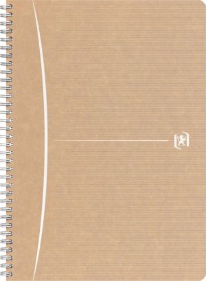 Oxford Touareg cahier &agrave; reliure spirale, 180 pages ft A4, quadrill&eacute; 5 mm, couleurs assorties
