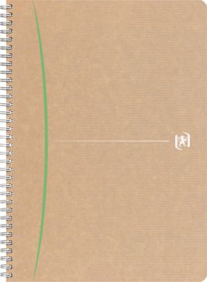 Oxford Touareg cahier &agrave; reliure spirale, 180 pages ft A4, quadrill&eacute; 5 mm, couleurs assorties