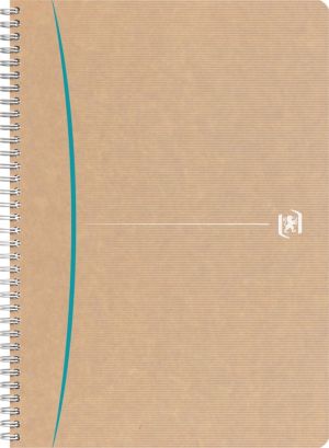 Oxford Touareg cahier &agrave; reliure spirale, 180 pages ft A4, quadrill&eacute; 5 mm, couleurs assorties