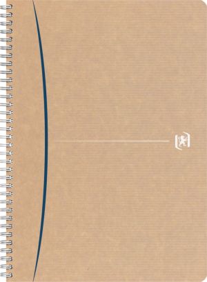 Oxford Touareg cahier &agrave; reliure spirale, 180 pages ft A4, quadrill&eacute; 5 mm, couleurs assorties