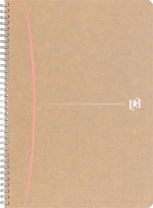 Oxford Touareg cahier &agrave; reliure spirale, 180 pages ft A4, lign&eacute;, couleurs assorties