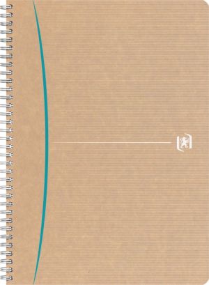 Oxford Touareg cahier &agrave; reliure spirale, 180 pages ft A4, lign&eacute;, couleurs assorties