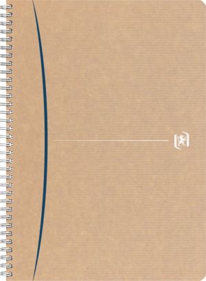 Oxford Touareg cahier &agrave; reliure spirale, 180 pages ft A4, lign&eacute;, couleurs assorties