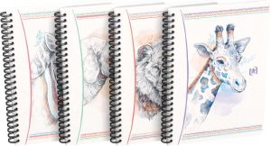 Oxford Boho Spirit spiraalschrift, ft A5, 120 bladzijden, gelijnd, geassorteerde kleuren