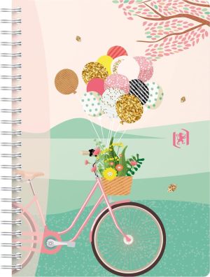 Oxford Horizons spiraalschrift, ft A5, 120 bladzijden, geruit 5 mm, geassorteerde kleuren