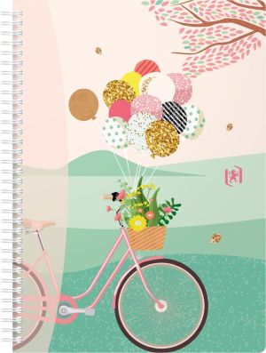 Oxford Horizons spiraalschrift, ft B5, 120 bladzijden, geruit 5 mm, geassorteerde kleuren