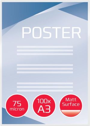 GBC Matt lamineerhoes ft A3, 150 micron (2 x 75 micron), mat, pak van 100 stuks