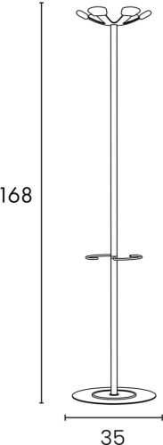 Unilux kapstok Aurora, wit/rood