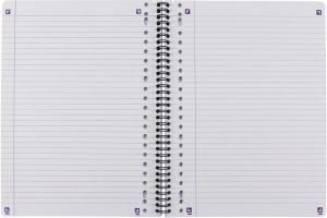 Oxford School collegeblok A4+ gelijnd, 23-gaats, 80 vel, roze