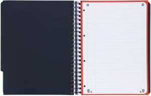 Oxford School Projectbook spiraalschrift, ft A4+, 4-gaats, gelijnd, aqua blauw