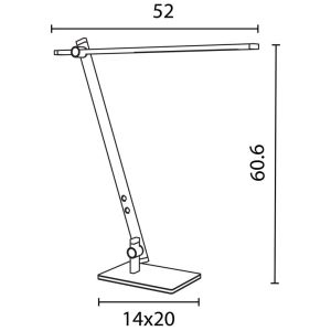 Unilux bureaulamp Lumilight, zwart