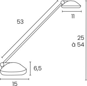 Unilux bureaulamp Joker Oceanis, LED, blauw