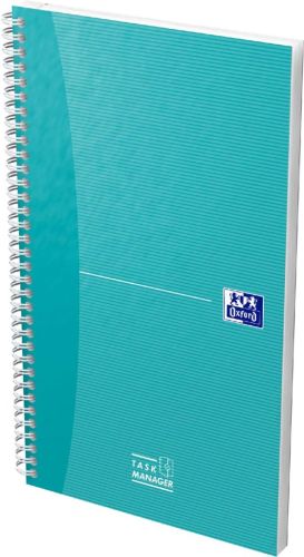 Oxford Office Essentials taskmanager, 230 bladzijden, ft 14,1 x 24,6 cm, aqua