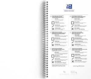 Oxford Office Essentials taskmanager, 230 bladzijden, ft 14,1 x 24,6 cm, aqua