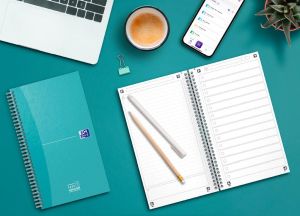 Oxford Office Essentials taskmanager, 230 bladzijden, ft 14,1 x 24,6 cm, aqua